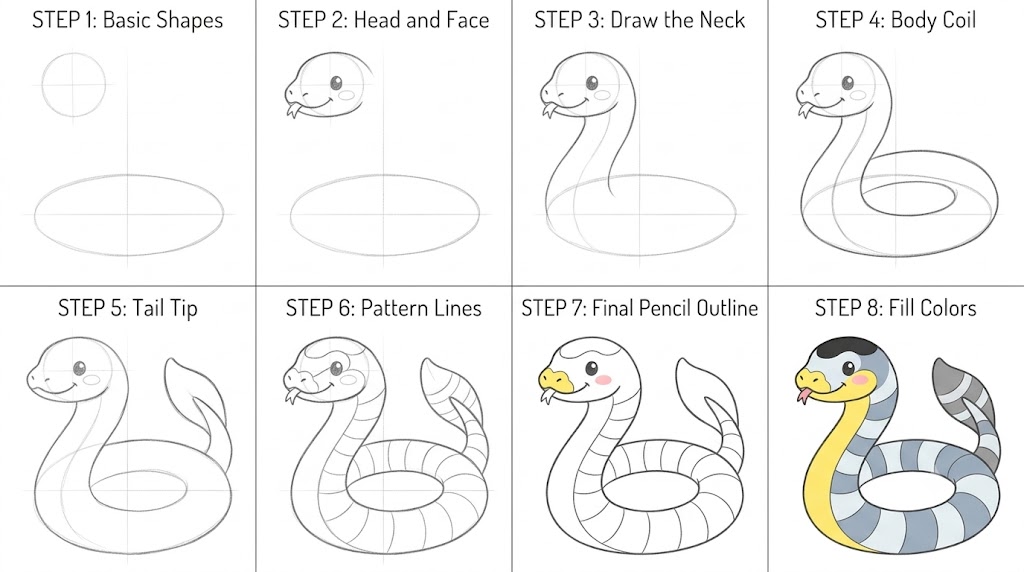 Cute Yellow Lipped Sea Krait snake